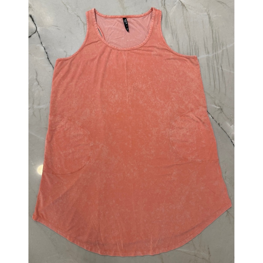 Torrid Sleep Womens 1 Plus Coral Mineral‎ Wash Pocket Racerback Tank Nightgown